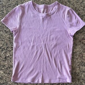 Purple/Pink Ribbed American Eagle T-Shirt